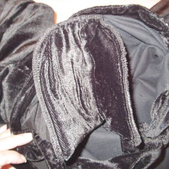 Vtg Carole Little Velvet Tunic Top Size 1X Embroidered Long Sleeves Whimsigoth - Picture 7 of 12